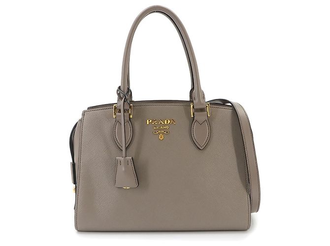 Bolso Prada Saffiano Gray Castaño