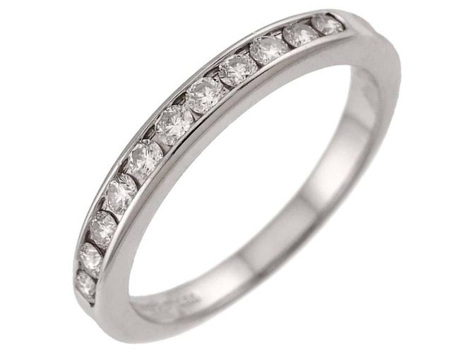 Tiffany & Co. Eternity-Ring aus Platin mit halbem Diamantbesatz