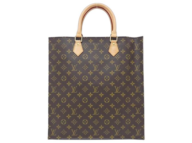 Sac à main Louis Vuitton Monogram Sac Plat Marron