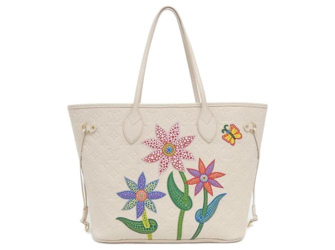 Bolsa Louis Vuitton Monogram Empreinte Neverfull MM Bege