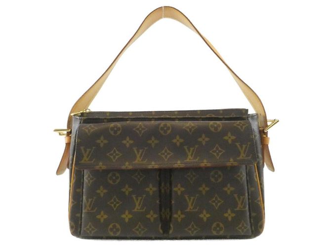 Borsa a tracolla Louis Vuitton Monogram Viva Cite GM Marrone