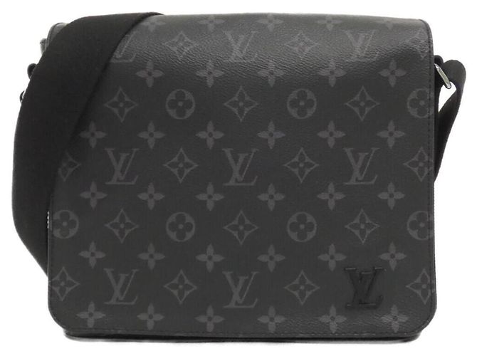 Louis Vuitton Monogram Eclipse District PM Shoulder Bag Black