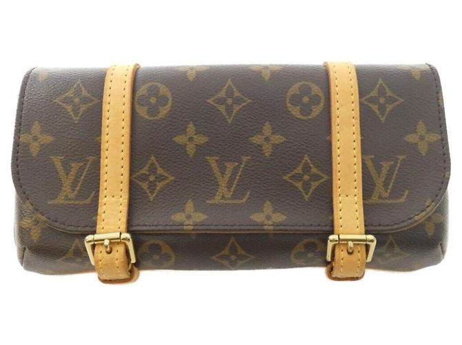 Borsa a vita Louis Vuitton Monogram Pochette Marelle Marrone