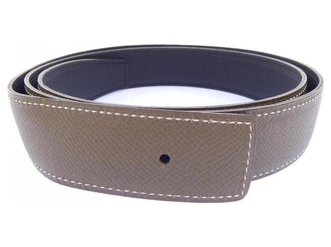 Hermès Hermes 32mm Reversible Belt Black Beige