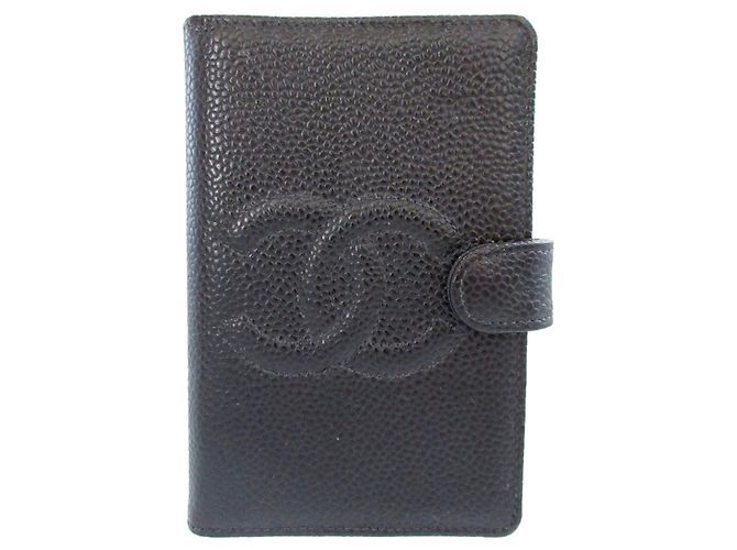 Chanel Black Caviar Skin Notebook Cover