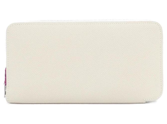 Hermès Cartera larga Hermes CLIC CEST NOUE en Rose Tyrien y White Rosa Blanco