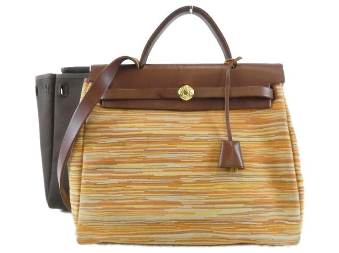Hermès Bolsa Hermes Herbag PM Marrom