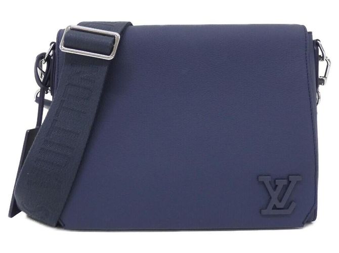 Borsa a tracolla Louis Vuitton LV Aerogram Takeoff Messenger Blu