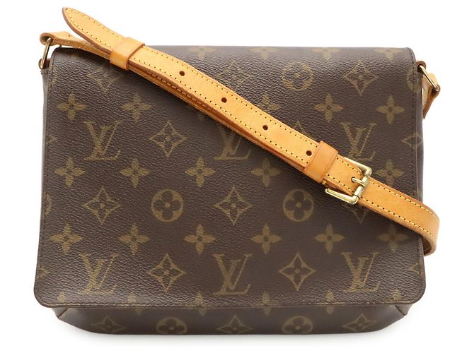 Sac à épaule Louis Vuitton Monogram Musette Tango Marron Monogramme