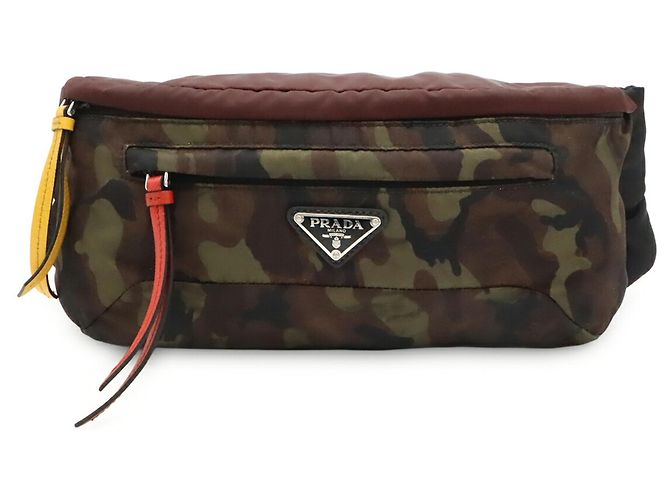 Sac pochette de taille Prada Triangle Noir Vert