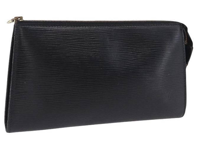 LOUIS VUITTON Epi Pochette Accessoires Accessory Pouch Black M52982 Auth ep15820