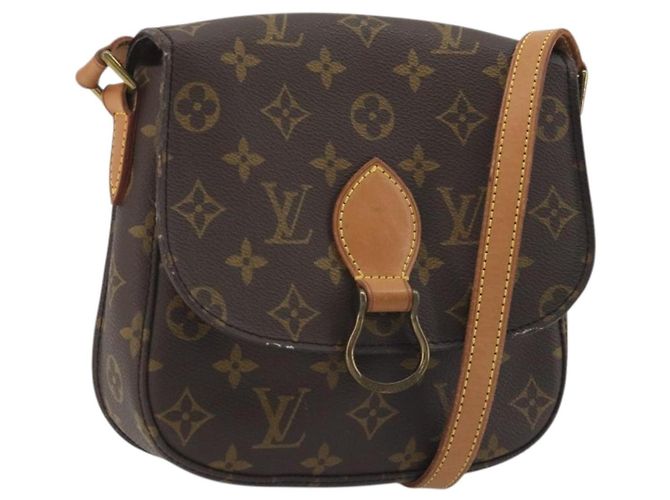 LOUIS VUITTON Bolsa de Ombro Monogram Saint Cloud MM M51243 LV Auth 196387A Monograma