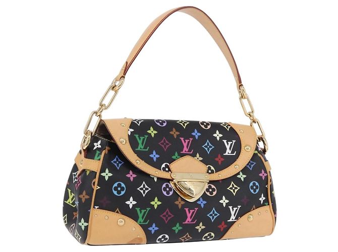 Borsa LOUIS VUITTON Monogram Multicolor Beverly MM Nera M40204 LV Auth ka5760SV Nero