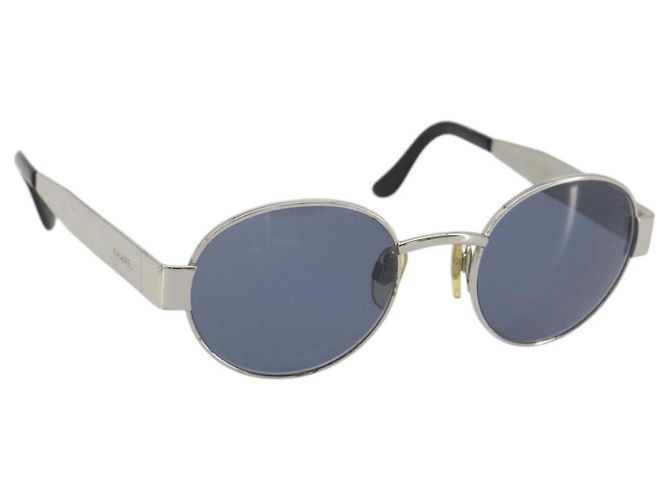 Gafas de sol CHANEL Metal Silver CC Auth 196693V Plata