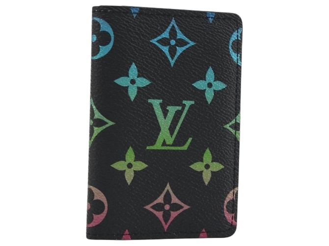 LOUIS VUITTON Iridescent Gradient Organizer De Poch Black M14134 Auth 197016SAM Negro Monograma