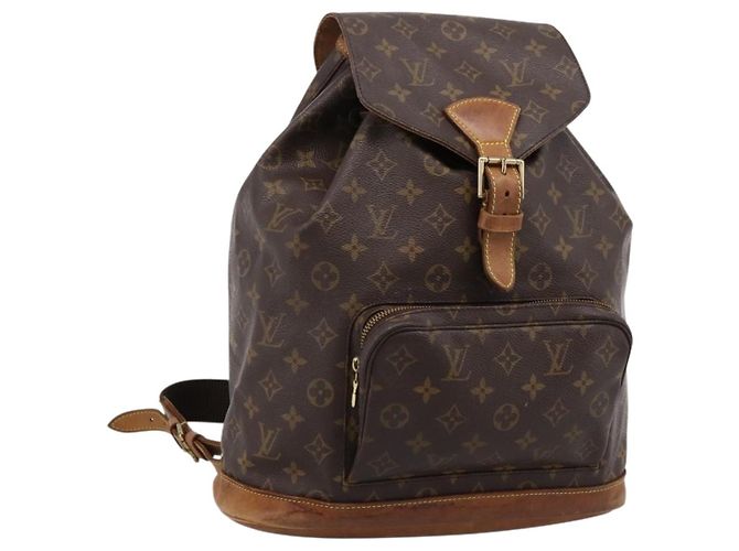 LOUIS VUITTON Monogram Montsouris GM Backpack M51135 LV Auth 198482