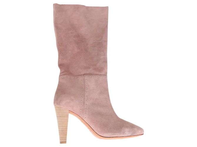 Botas western Ba&Sh em camurça rosa