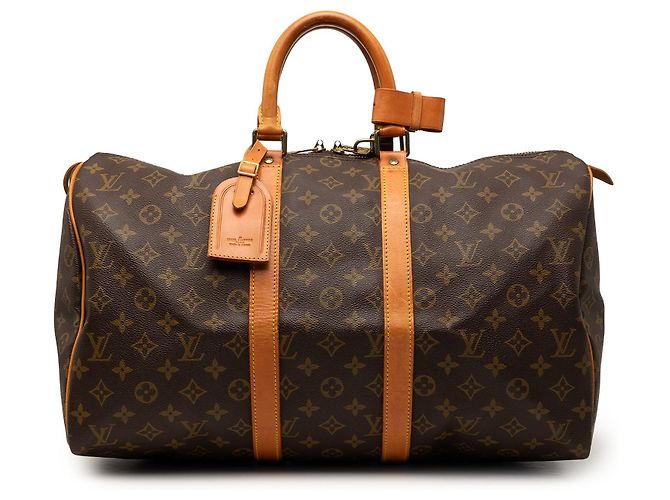 Mala de Viagem Louis Vuitton Monogram Keepall 45 Castanha Marrom