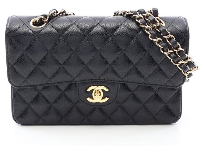 Borsa a tracolla Chanel Matelassé Double Flap Nero