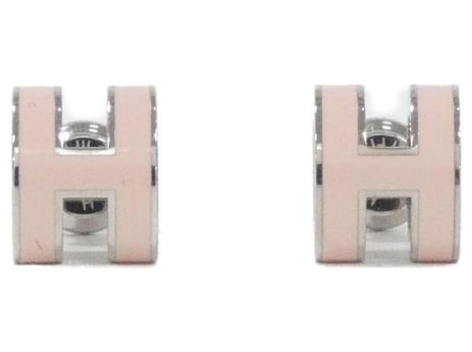 Hermès Pendientes de botón Hermes Pop H MINI Rosa