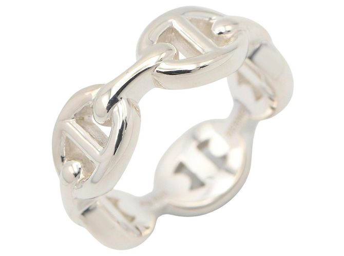 Ring Hermès Anillo Band Hermes Enchainée PM Plata