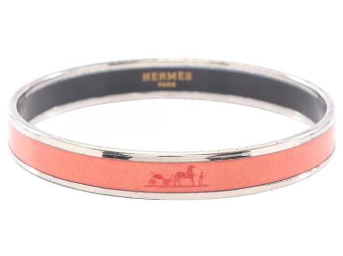 Hermès Bracciale Cloisonné Hermes Rosa e Argento