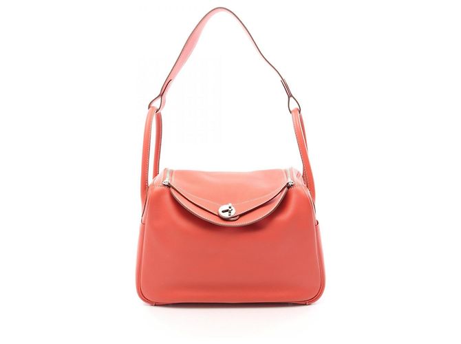 Hermès Bolsa de Ombro Hermes Lindy 30 Rosie Rosa Laranja