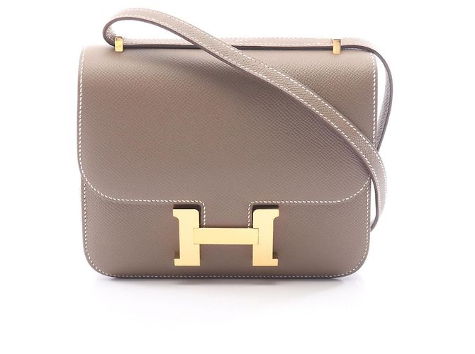 Hermès Bolsa de ombro Hermes Constance 3 Mini Marrom Taupe