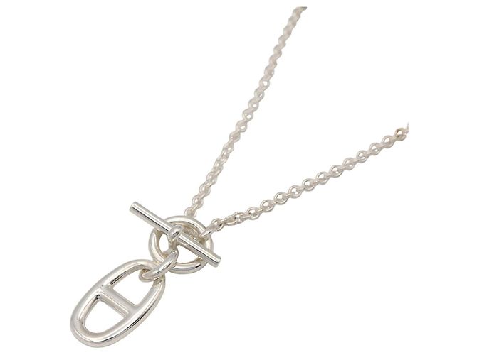 Hermès Collar Hermes Chaine d'Ancre Amulette Plata