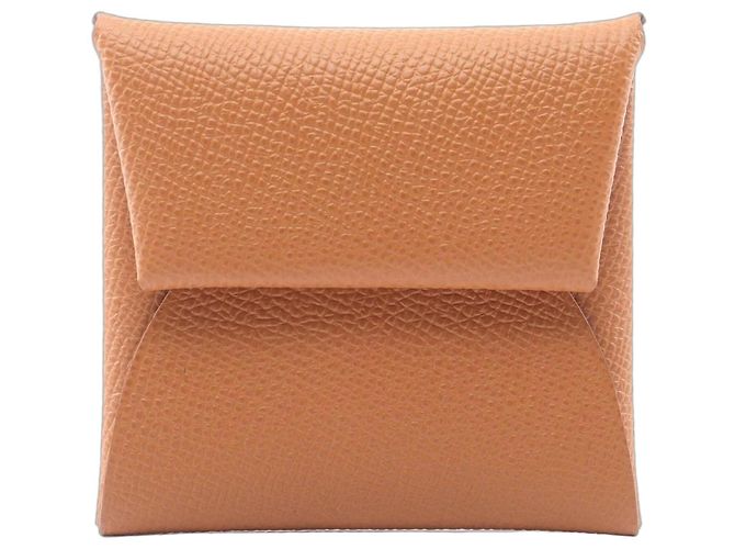 Hermès Hermes Bastia Geldbörse - Münzbeutel Braun Golden
