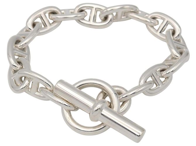 Hermès Bracciale con Charm Hermes Chaine d'Ancre MM Argento