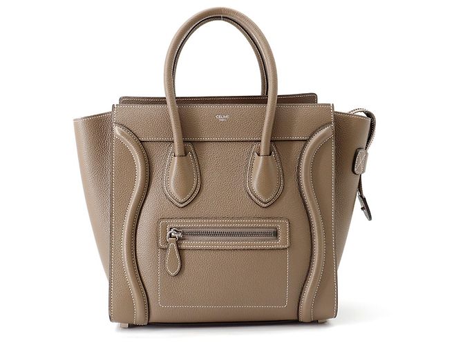 Céline Celine Luggage Micro Shopper Handtasche Grau