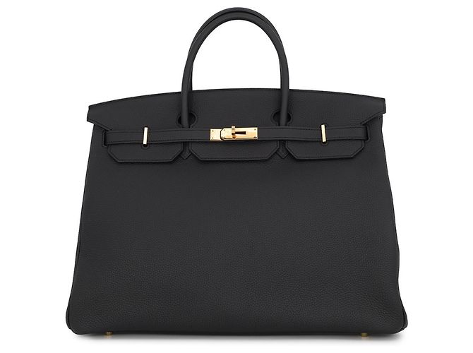 Hermès Bolsa Hermes Birkin 40 em couro Togo preto