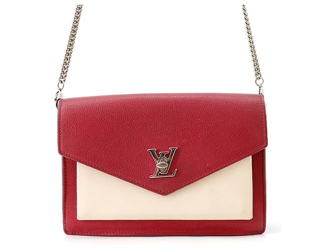 Louis Vuitton Schultertasche mit Kette Braun Rot Roh Bordeaux