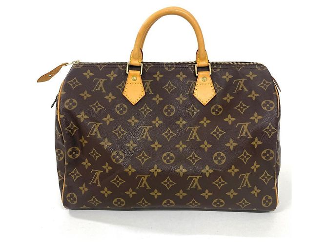 Bolsa de mão Louis Vuitton Speedy 35 Marrom Monograma