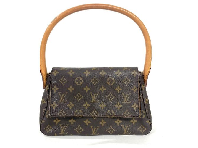 Sac à main Louis Vuitton Mini Looping Marron Monogramme