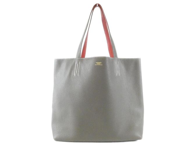 Hermès Bolsa Hermes Double Sens Marrom Vermelho