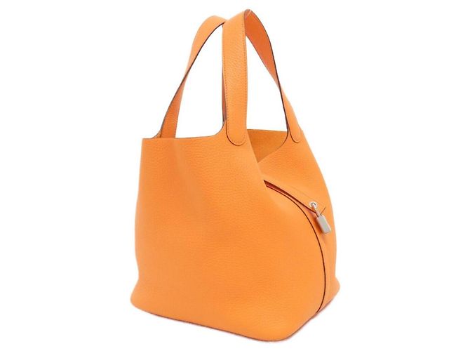 Hermès Bolsa Hermes Picotin Lock MM Laranja