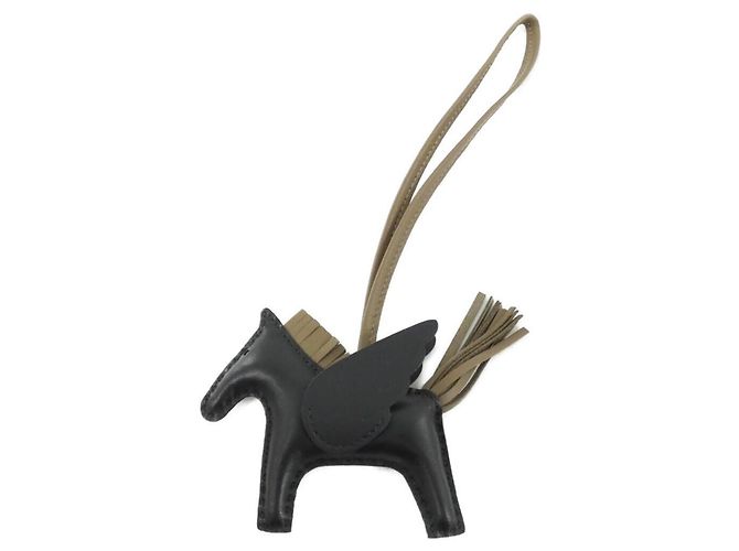 Hermès Hermes Rodeo Pegasus Accessory Bag Charm PM Black Taupe