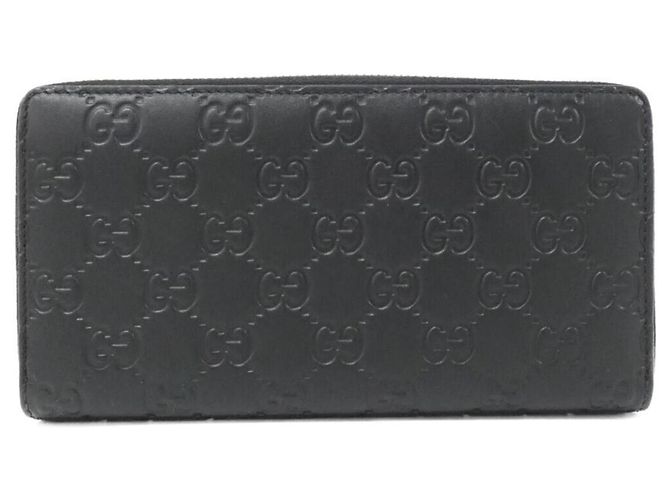 Gucci GG Emblem Long Bi-Fold Wallet Black