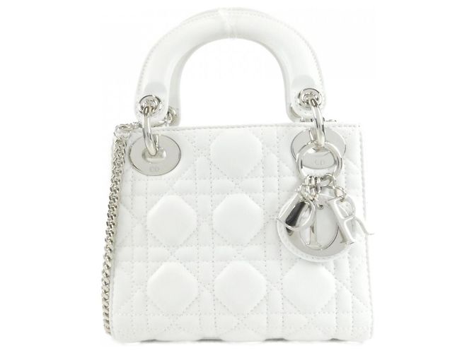 Christian Dior Lady Mini Handtasche Weiß