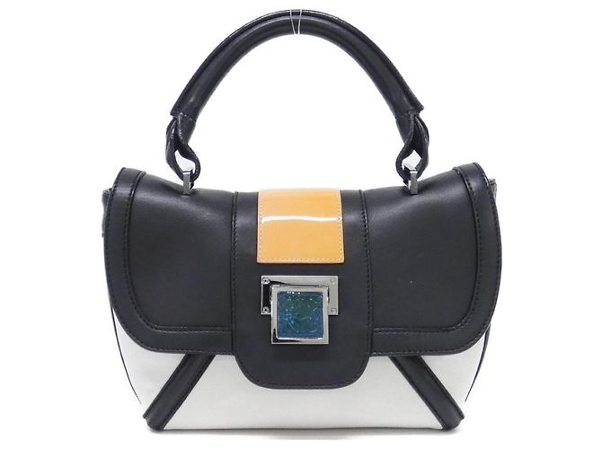 Borsa Loewe in pelle nera e bianca Nero Bianco