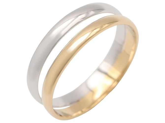 Cartier Vintage Ehering aus 18K Gold und Weißgold Silber Golden
