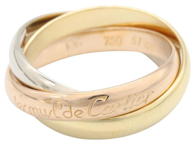 Anello Cartier Trinity Oro Bianco Oro Giallo e Oro Rosa Argento D'oro