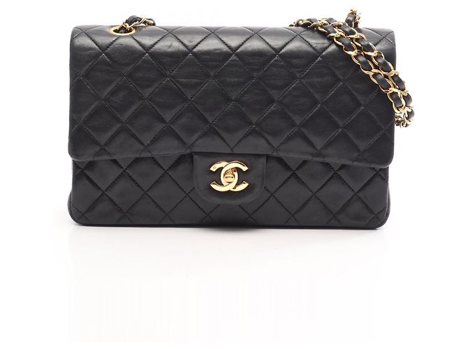 Borsa a tracolla Chanel Matelassé Double Flap Nero