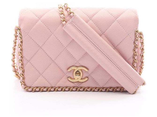 Borsa a tracolla Chanel Matelassé in rosa