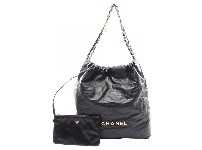 Timeless Borsa a spalla Chanel Matelassé 22 Large Nero