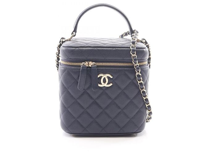 Borsa Vanity Chanel Matelassé Blu navy