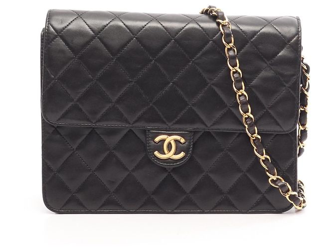 Borsa a tracolla Chanel Matelassé Single Flap Nero