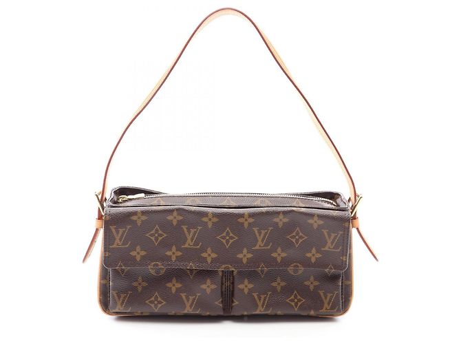 Borsa a tracolla Louis Vuitton Vivacite MM Marrone